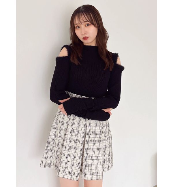 dazzlin「【20周年記念復刻！】オープンエコファースリーブニットトップス」|ニット・セーター|