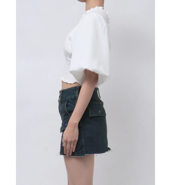 EMODA「SHIRRING MINI TOP」|Tシャツ・カットソー|