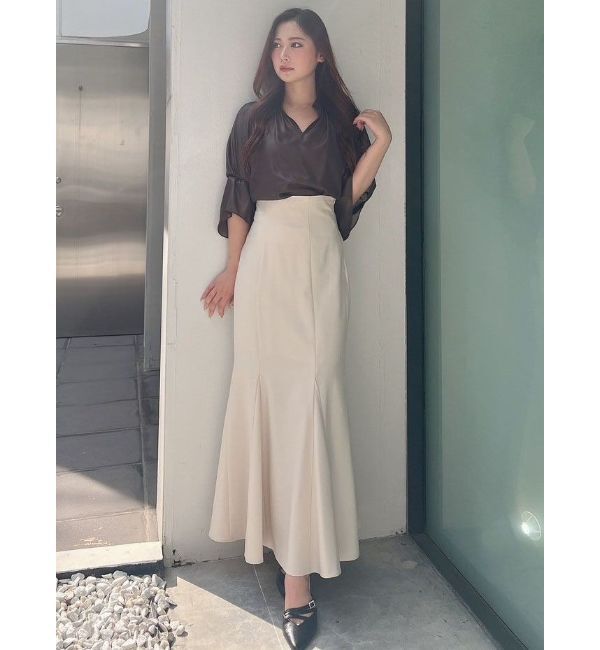 MERCURYDUO「バックレースアップストレッチマーメイドスカート」|スカート|