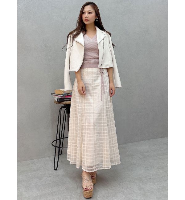 MERCURYDUO「カシュクールラッフルコンパクトニット」|ニット・セーター|