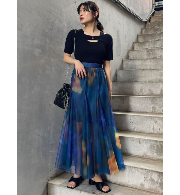 MURUA「シェイドフラワーチュールスカート」|スカート|