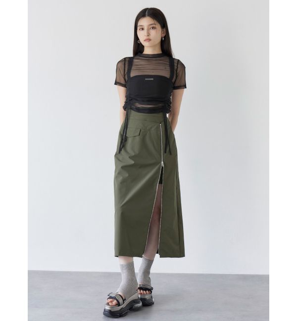 MURUA「ダブルウエストZIPスカート」|スカート|