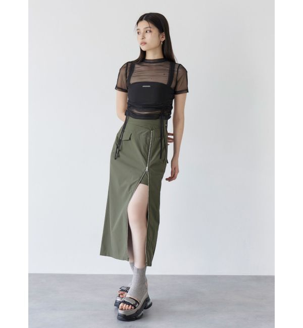 MURUA「ダブルウエストZIPスカート」|スカート|