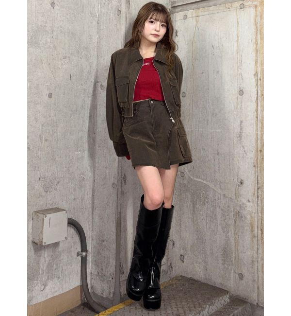 MURUA「フェイクレザーショートフライトジャケット【セットアップ着用可】」|その他|