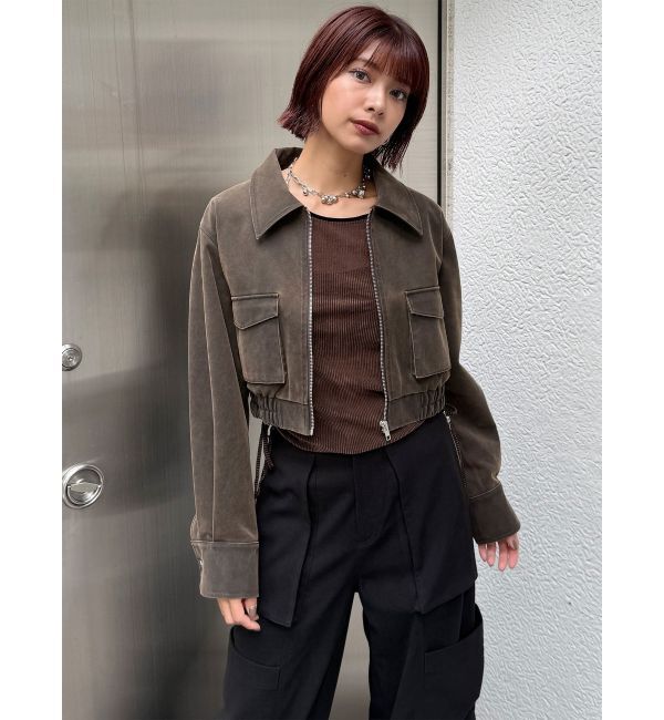 MURUA「フェイクレザーショートフライトジャケット【セットアップ着用可】」|その他|