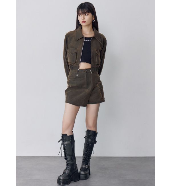 MURUA「フェイクレザーショートフライトジャケット【セットアップ着用可】」|その他|