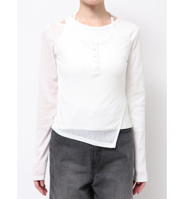 MURUA「オーバーラップトップス」|Tシャツ・カットソー|