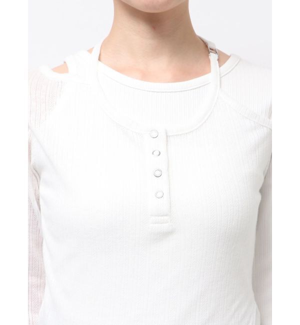 MURUA「オーバーラップトップス」|Tシャツ・カットソー|