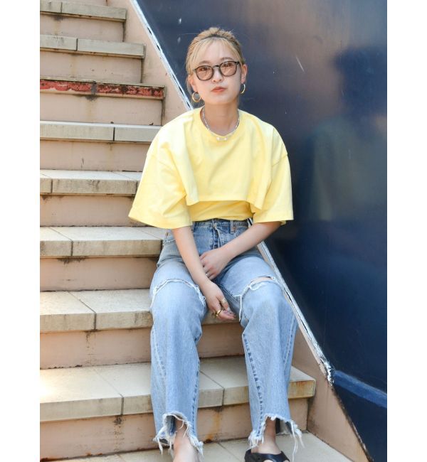 Ungrid「レイヤードショートルーズTee」|Tシャツ・カットソー|