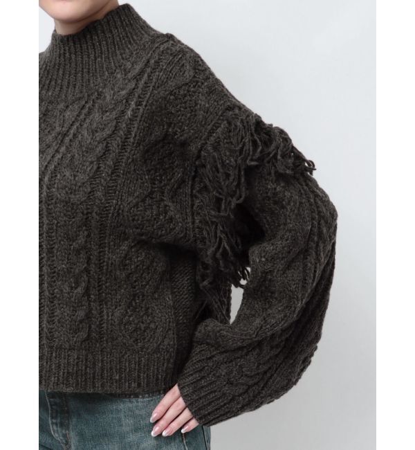 Ungrid「レースアップケーブルニット」|ニット・セーター|