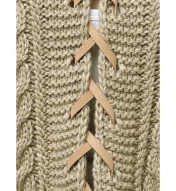 Ungrid「レースアップケーブルニット」|ニット・セーター|