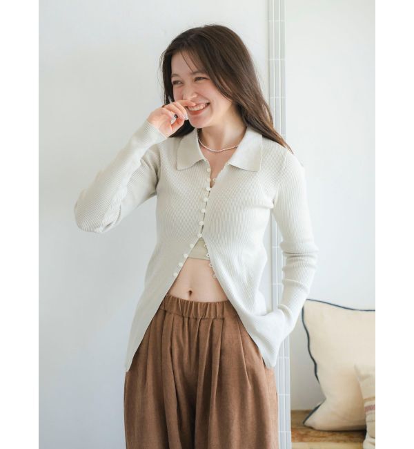 Ungrid「ボタンデザインニットカーディガン」|ニット・セーター|