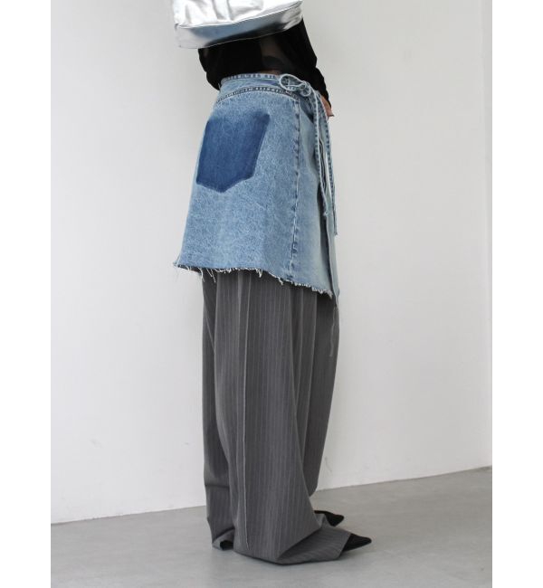 Ungrid「ポケットデザインデニムラップスカート」|スカート|
