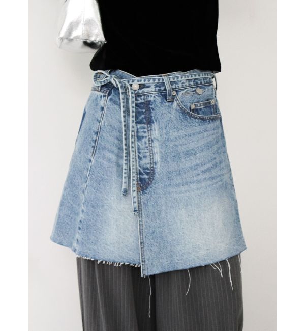 Ungrid「ポケットデザインデニムラップスカート」|スカート|