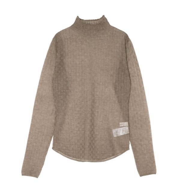 LAGUNAMOON「シアーブロックチェックニットプルオーバー」|ニット・セーター|