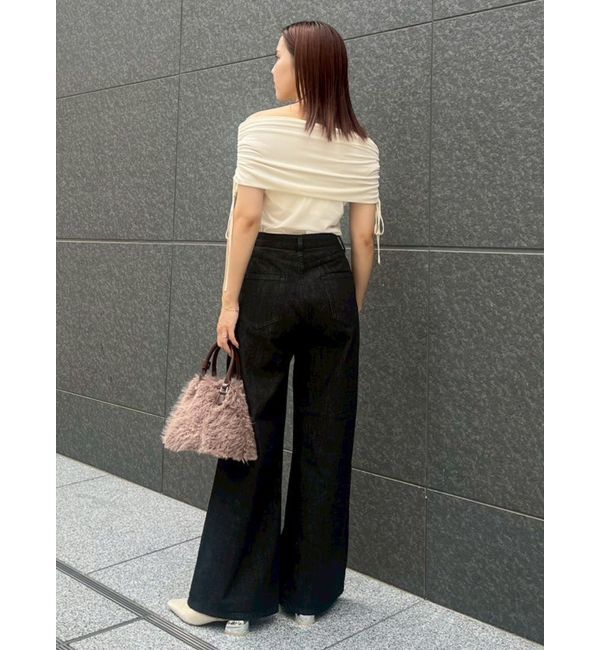 LAGUNAMOON「ライトベロアオフショルトップス」|Tシャツ・カットソー|