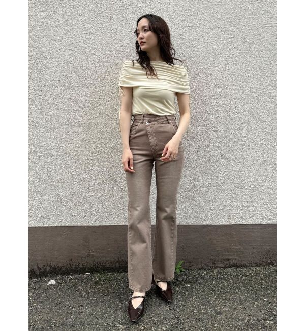 LAGUNAMOON「ライトベロアオフショルトップス」|Tシャツ・カットソー|