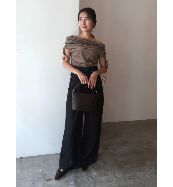 LAGUNAMOON「ライトベロアオフショルトップス」|Tシャツ・カットソー|