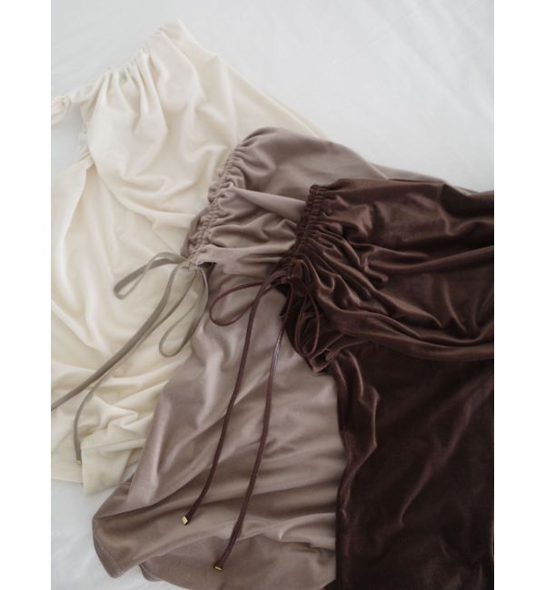 LAGUNAMOON「ライトベロアオフショルトップス」|Tシャツ・カットソー|