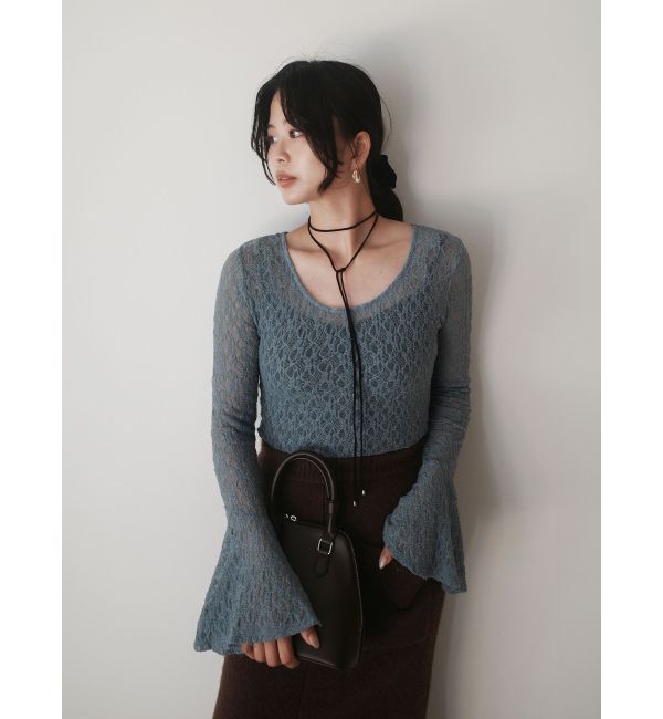 LAGUNAMOON「2WAYストレッチレーストップス」|Tシャツ・カットソー|