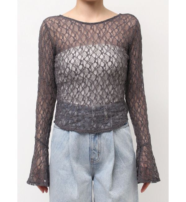 LAGUNAMOON「2WAYストレッチレーストップス」|Tシャツ・カットソー|