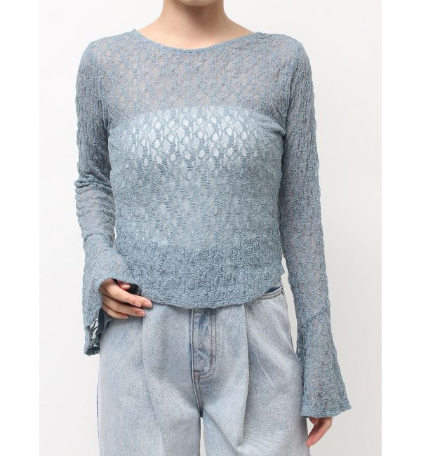 LAGUNAMOON「2WAYストレッチレーストップス」|Tシャツ・カットソー|