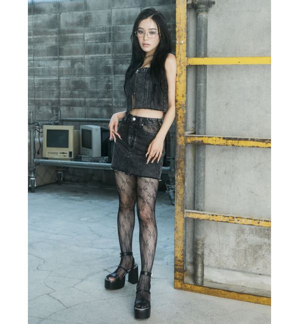 EVRIS「ウエストオープンデニムミニスカート」|スカート|