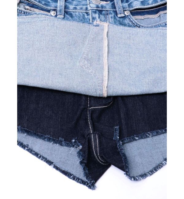 EVRIS「ウエストオープンデニムミニスカート」|スカート|