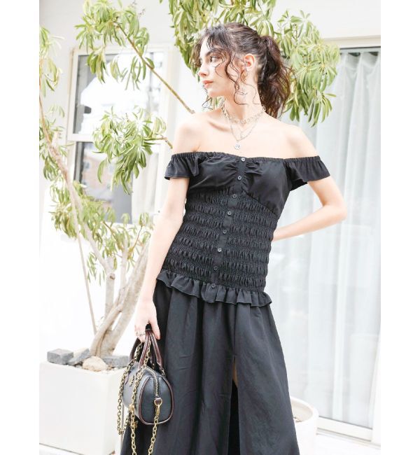 EVRIS「2WAYティアードチェックロングワンピース」|ワンピース|