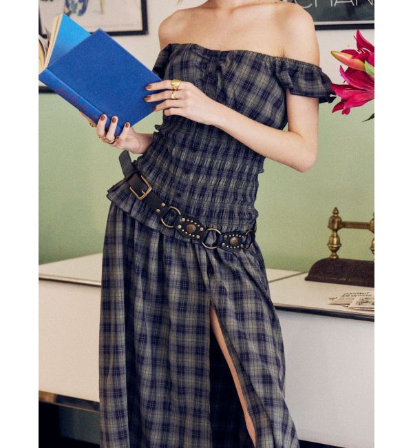 EVRIS「2WAYティアードチェックロングワンピース」|ワンピース|