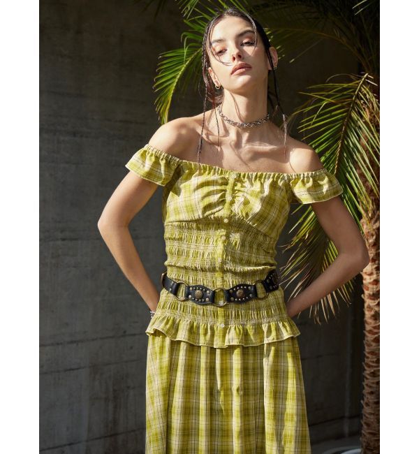 EVRIS「2WAYティアードチェックロングワンピース」|ワンピース|