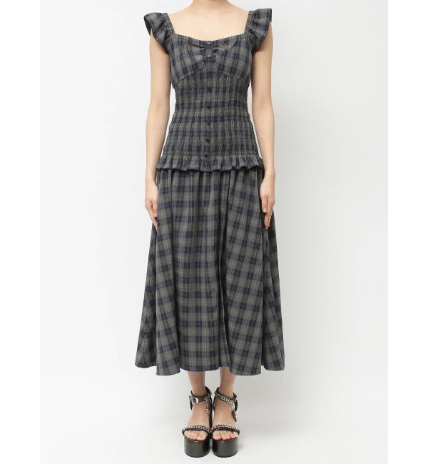 EVRIS「2WAYティアードチェックロングワンピース」|ワンピース|