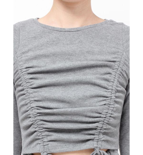 EVRIS「オープンウエストギャザーミニワンピース」|ワンピース|