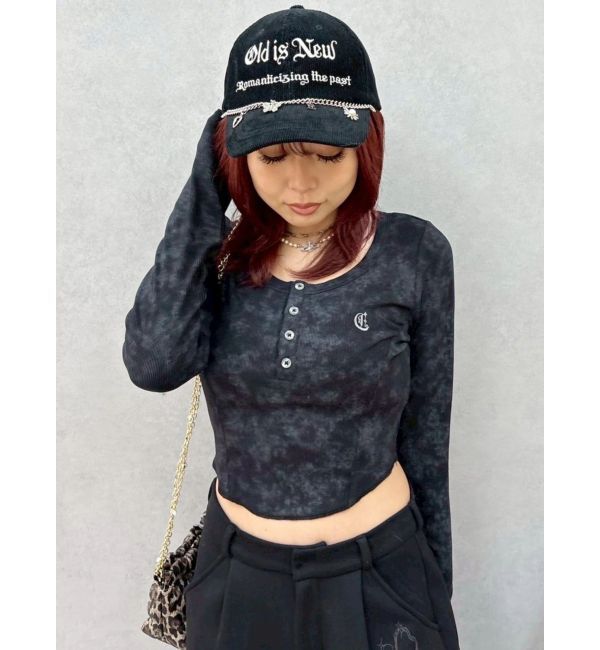 EVRIS「ワンポイントヘンリーネックトップス」|Tシャツ・カットソー|