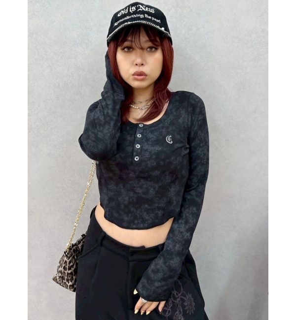 EVRIS「ワンポイントヘンリーネックトップス」|Tシャツ・カットソー|