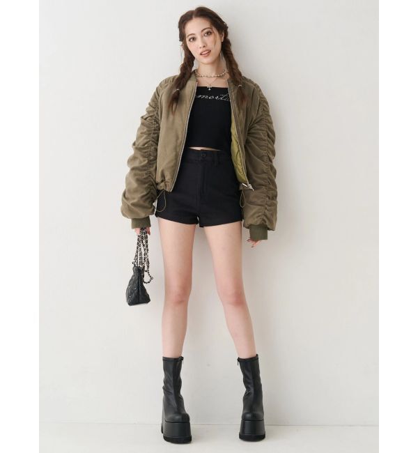 EVRIS「フェイクレザープラットフォームブーツ」|ショートブーツ|