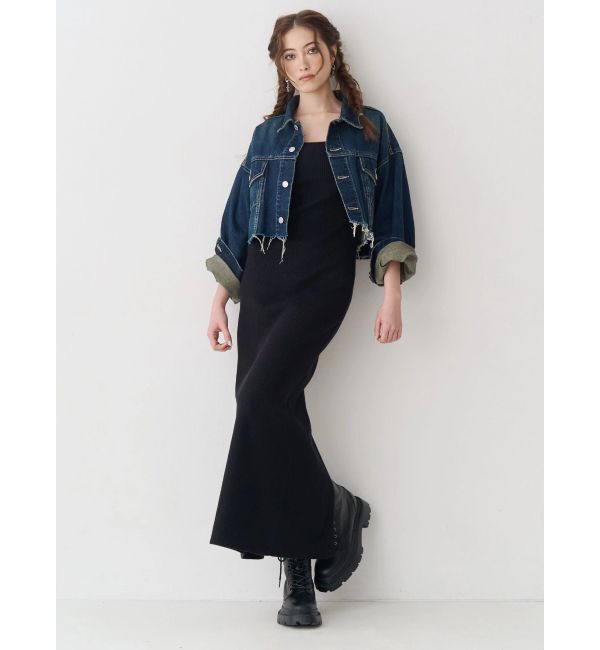 EVRIS「バックリボンロングニットワンピース」|ワンピース|