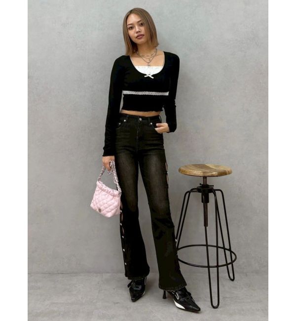 EVRIS「レイヤードフリルトップス」|Tシャツ・カットソー|