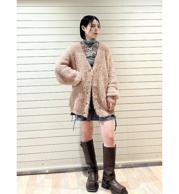 jouetie「ラメシャギーVネックカーデ」|カーディガン|