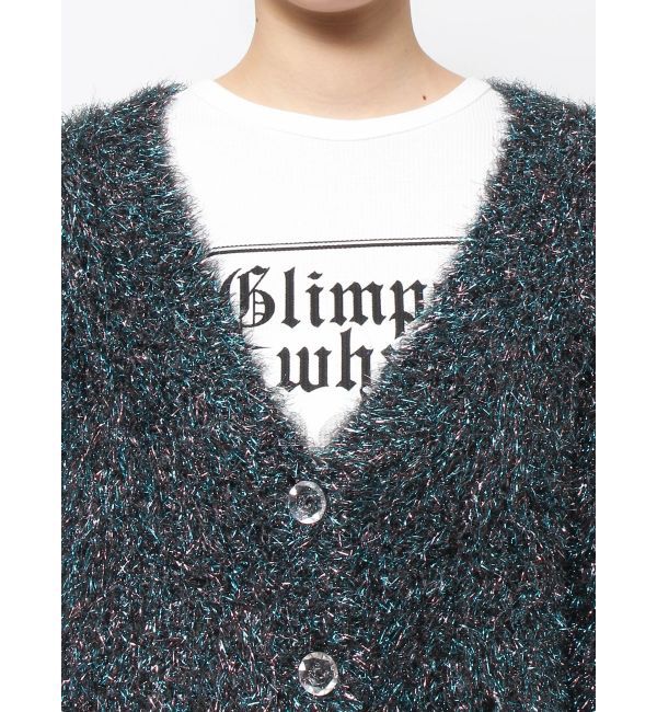 jouetie「ラメシャギーVネックカーデ」|カーディガン|