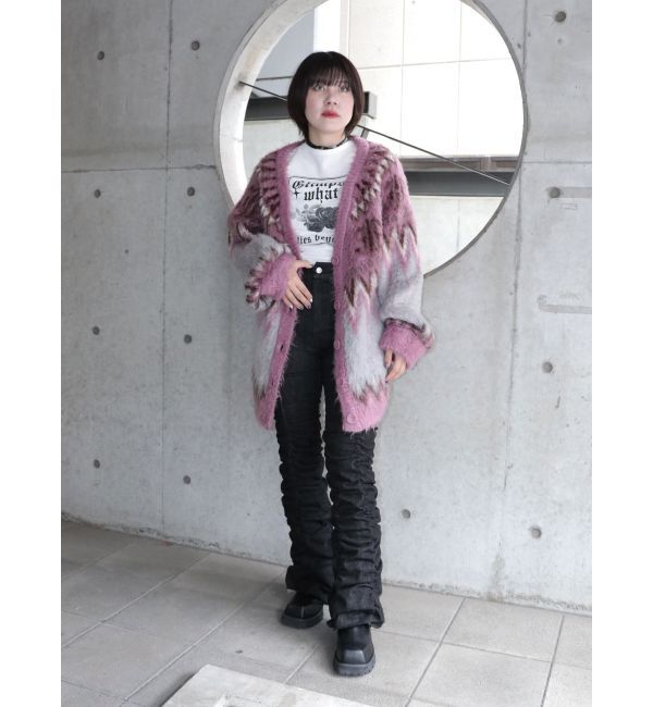 jouetie「パターンモヘアライクルーズカーデ」|カーディガン|