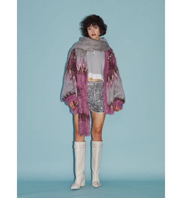 jouetie「パターンモヘアライクルーズカーデ」|カーディガン|