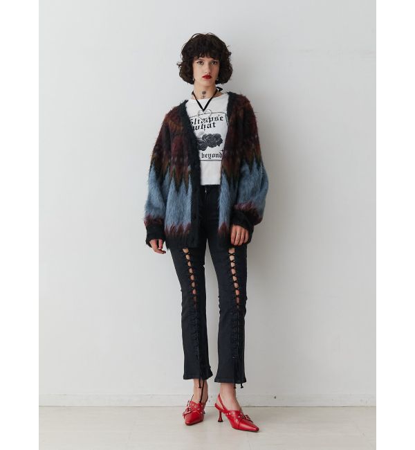 jouetie「パターンモヘアライクルーズカーデ」|カーディガン|