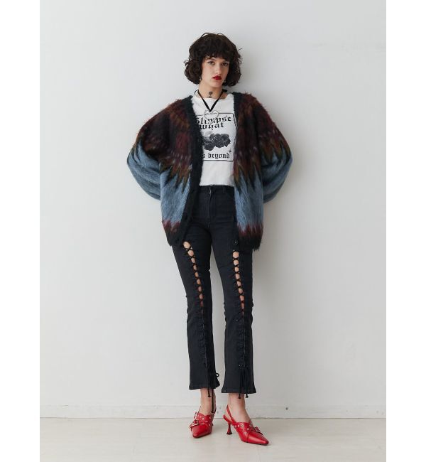 jouetie「パターンモヘアライクルーズカーデ」|カーディガン|