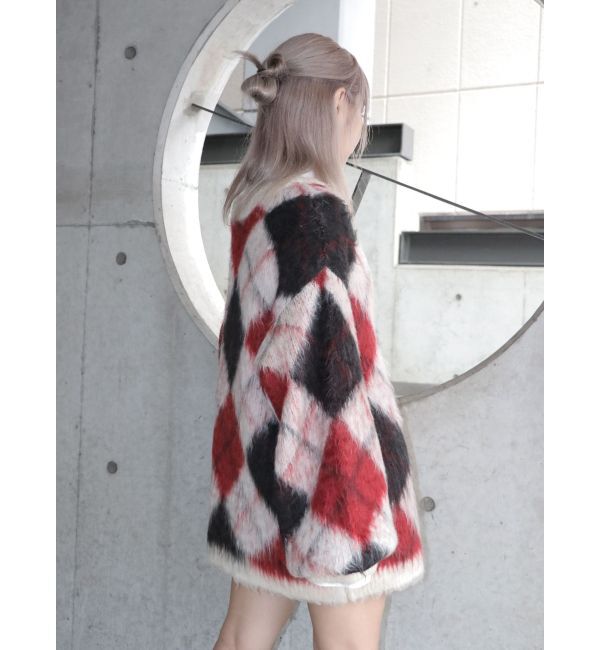 jouetie「パターンモヘアライクルーズカーデ」|カーディガン|