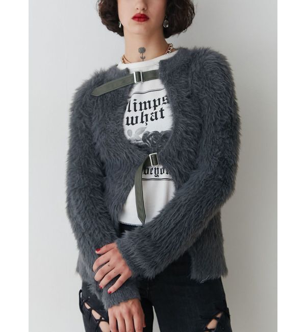 jouetie「シャギーベルトカーデ」|カーディガン|