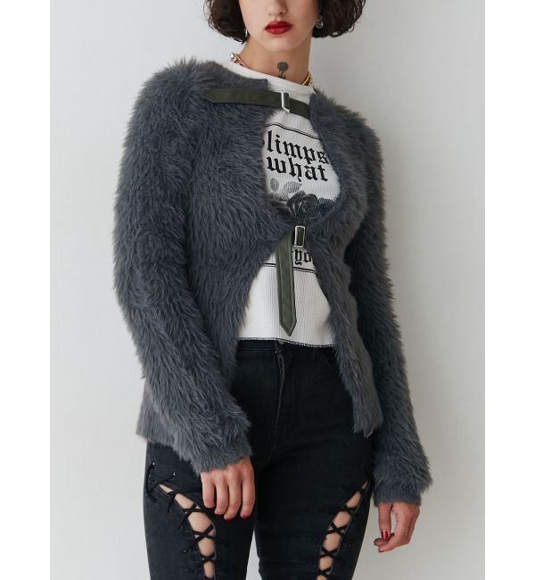 jouetie「シャギーベルトカーデ」|カーディガン|