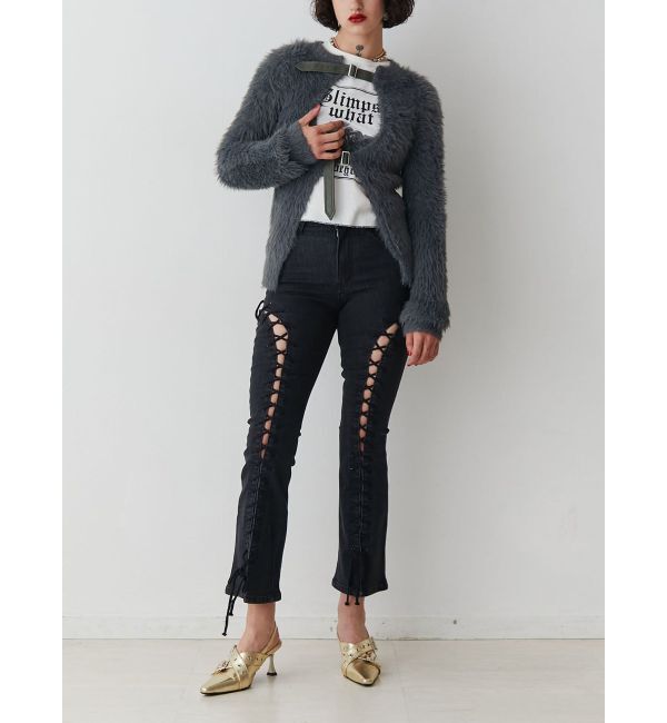 jouetie「シャギーベルトカーデ」|カーディガン|