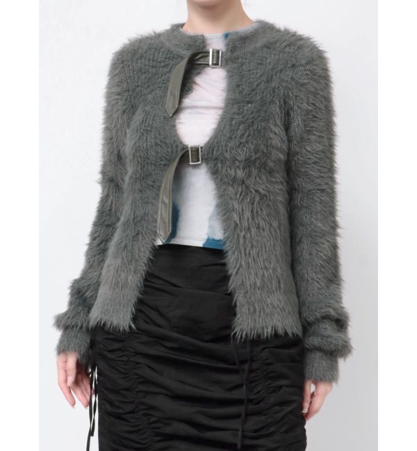 jouetie「シャギーベルトカーデ」|カーディガン|