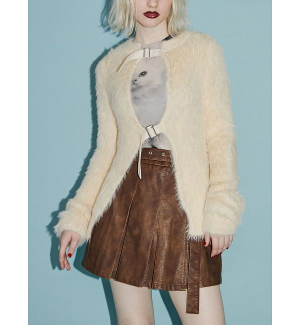 jouetie「シャギーベルトカーデ」|カーディガン|